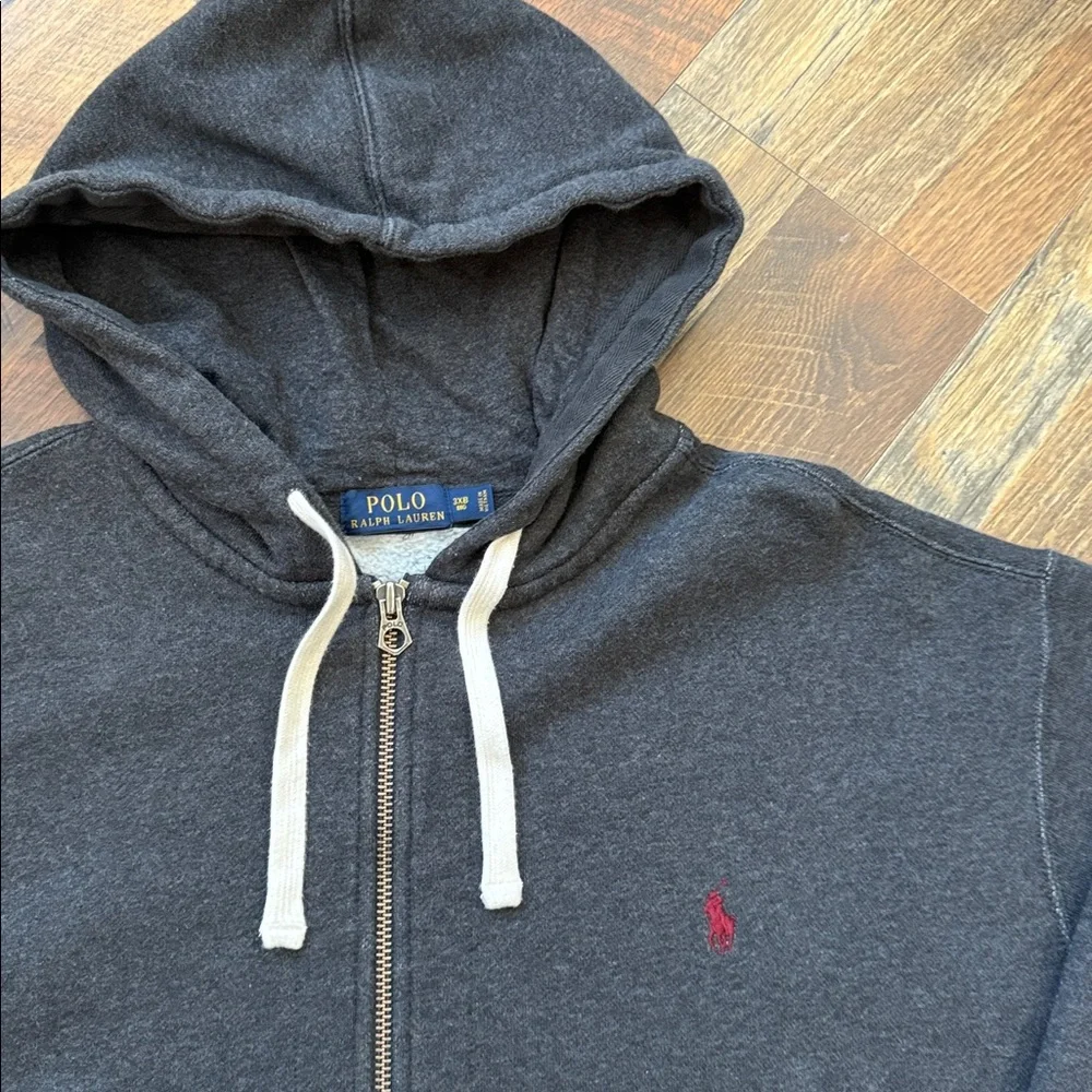 Polo Ralph Lauren Full Zip Hoodie Charcoal Gray 3XB Big & Tall